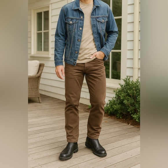 Ariat Men’s Leather Chelsea Boots Black Size 11D | Rugged Pull-On Ankle Boot - Picture 2 of 8